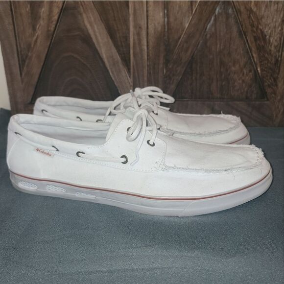 Columbia Vulc N Vent Boater Topsider Lace Shoes Seaside White Men's Size 14 - Picture 2 of 13